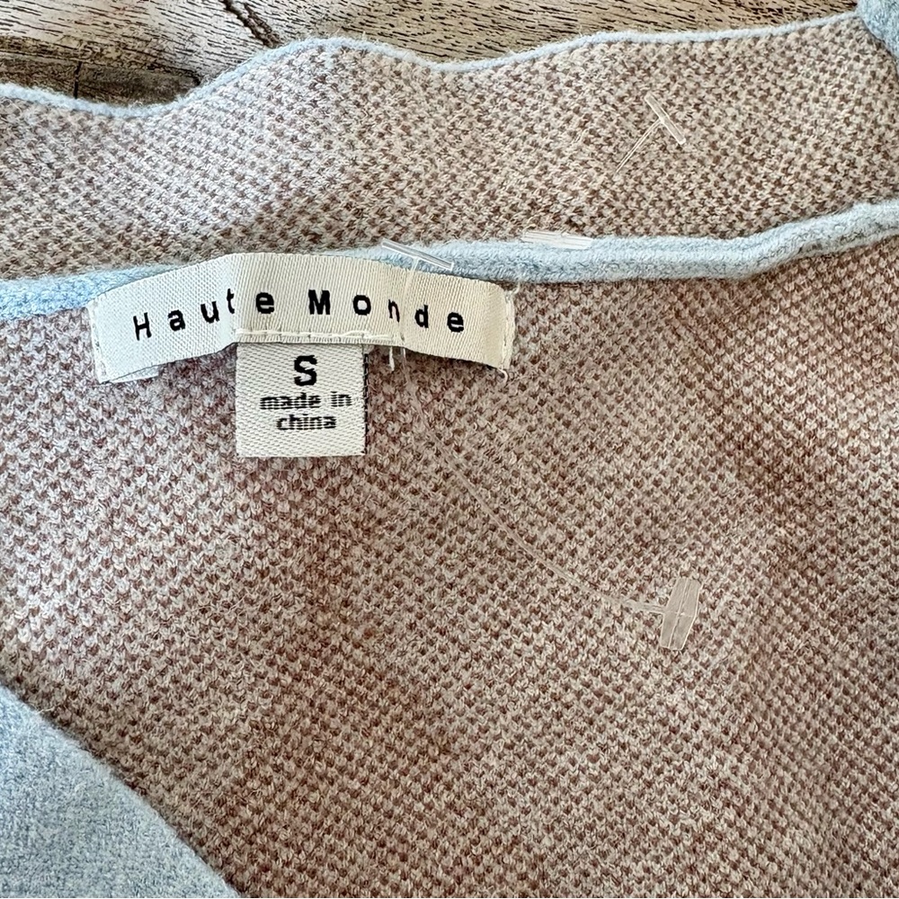 Haute Monde Beige and Light Blue Knitwear Skirt Sets - Picture 8 of 9